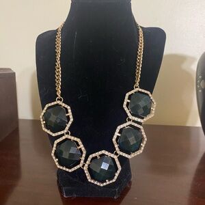 Vintage Mika Black Gold tone necklace